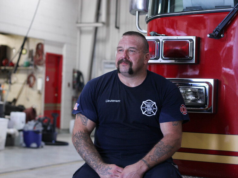 Lt. Bryan Oliver says calls for fires are rare, but his station responds to several overdoses each day. (Esther Honig/WOSU)