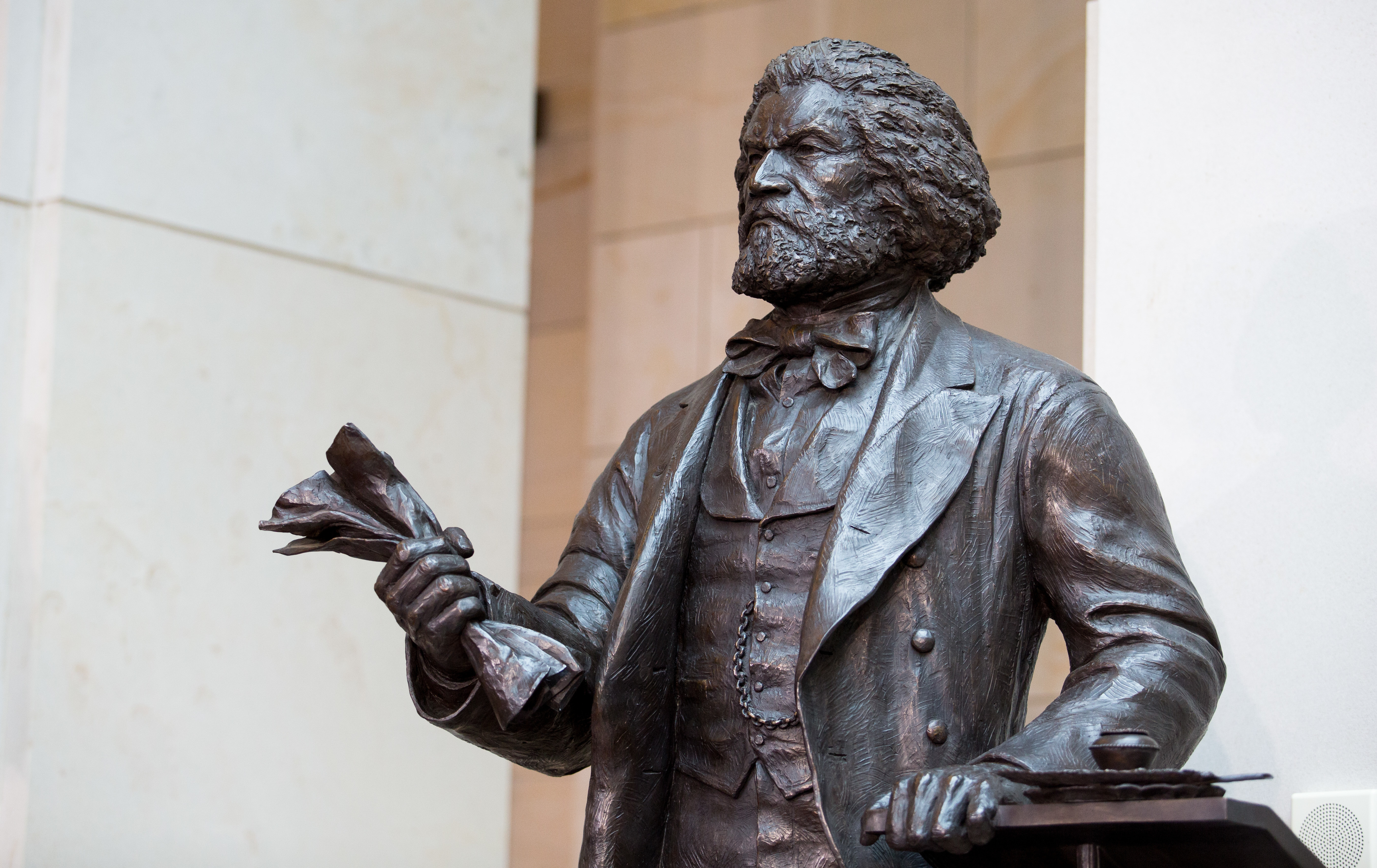 The Frederick Douglass Statue in Emancipation Hall at the U.S. Capitol in 2013. On July 3, the National Archives hosted a reading of Douglass' essay about the Fourth of July. (Getty Images)