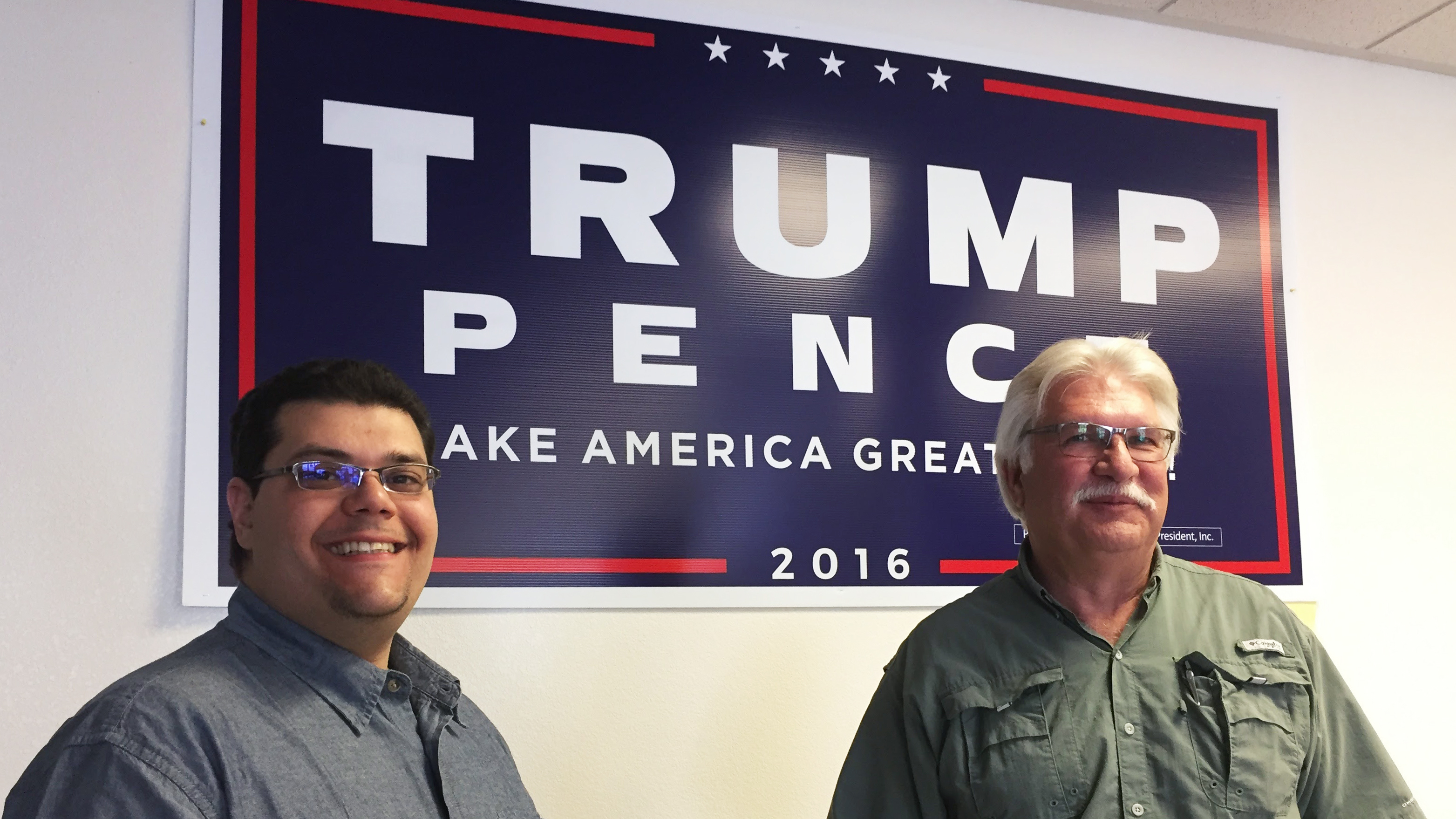 Leo Blundo (left) and Joe Burdzinski are officials with the Nye County Republican Central Committee.