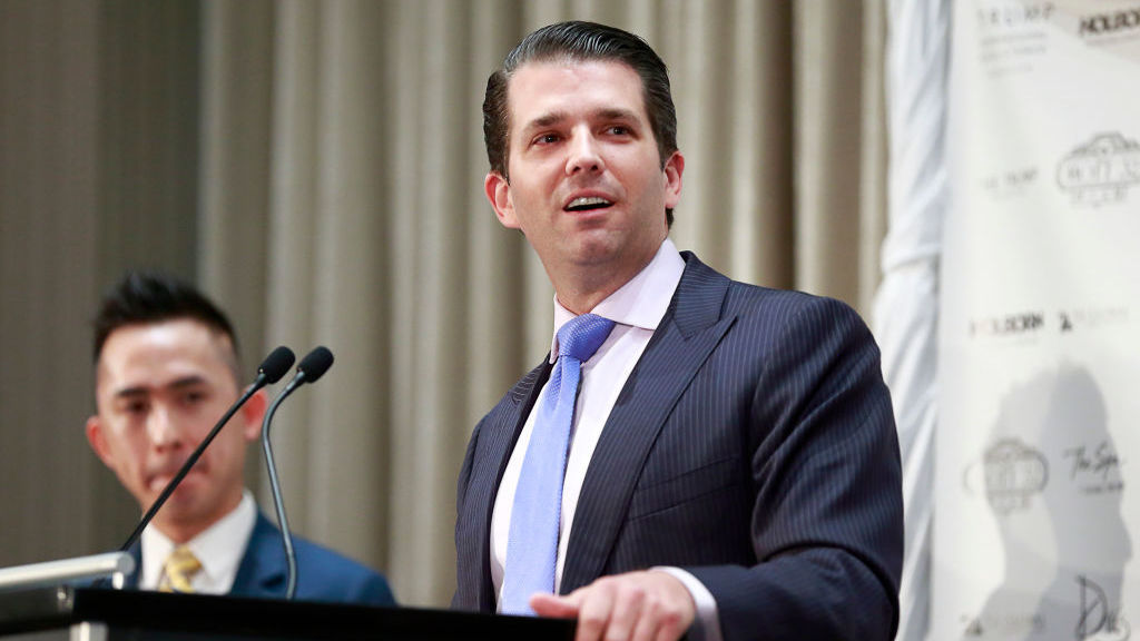The president's eldest son, Donald Trump Jr., admitted Sunday in a statement that he met with a Russian lawyer in June 2016 who was said to have had information helpful to his father's campaign against Hillary Clinton. He said the lawyer did not end up giving any information. (Getty Images)