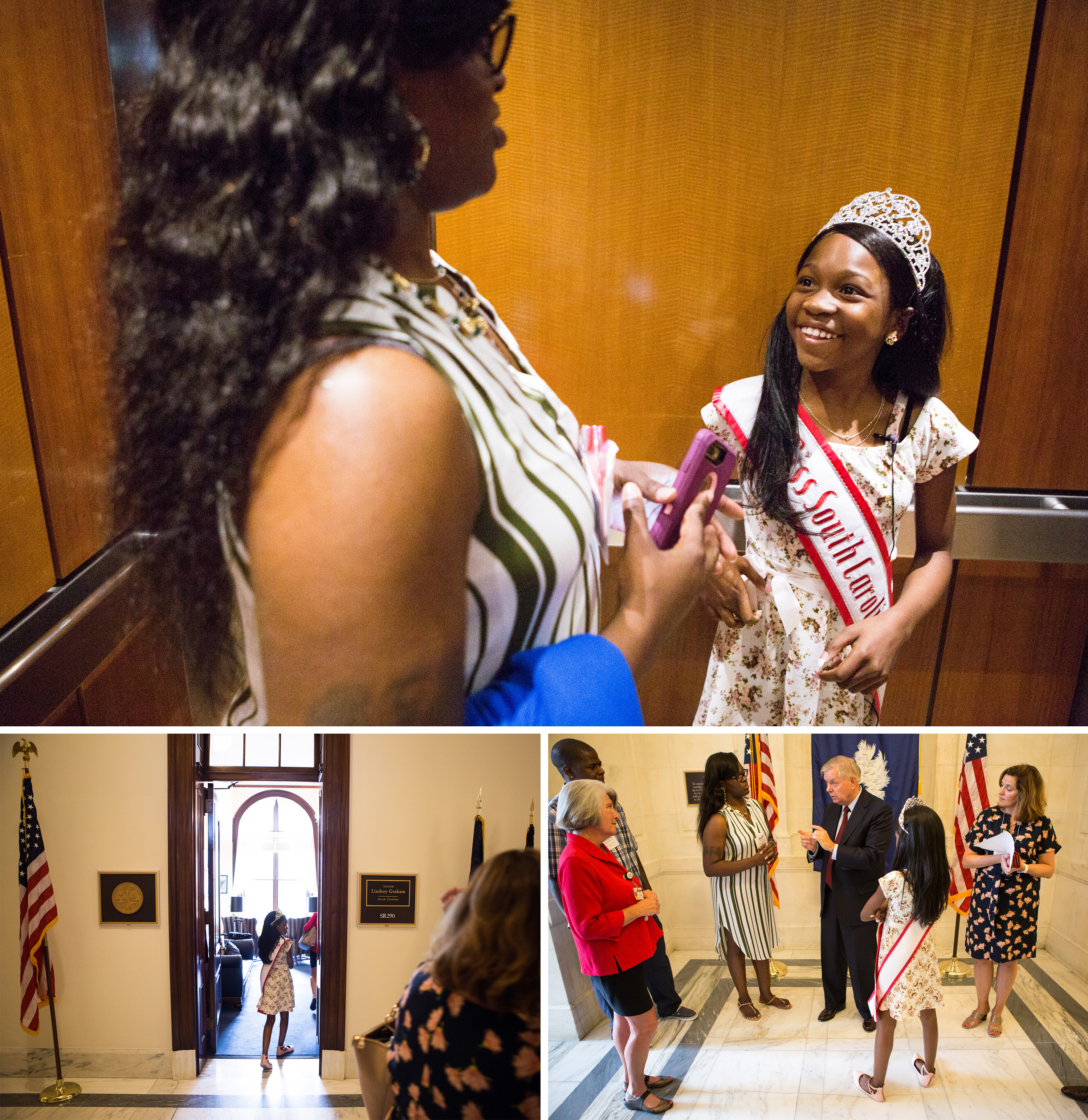 Tymia also stopped by the office of Sen. Lindsey Graham, a Republican from South Carolina, to express her opposition to any health care reform that would curb the Medicaid benefits she relies on.