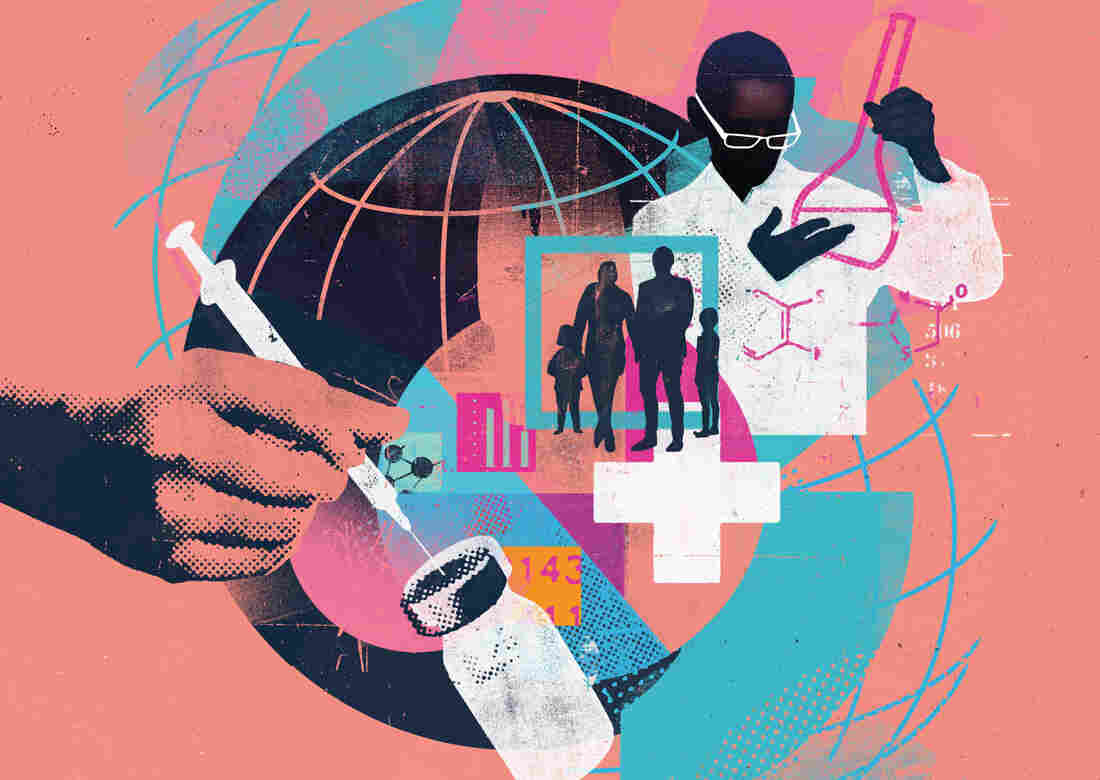 Illustration depicting health research.