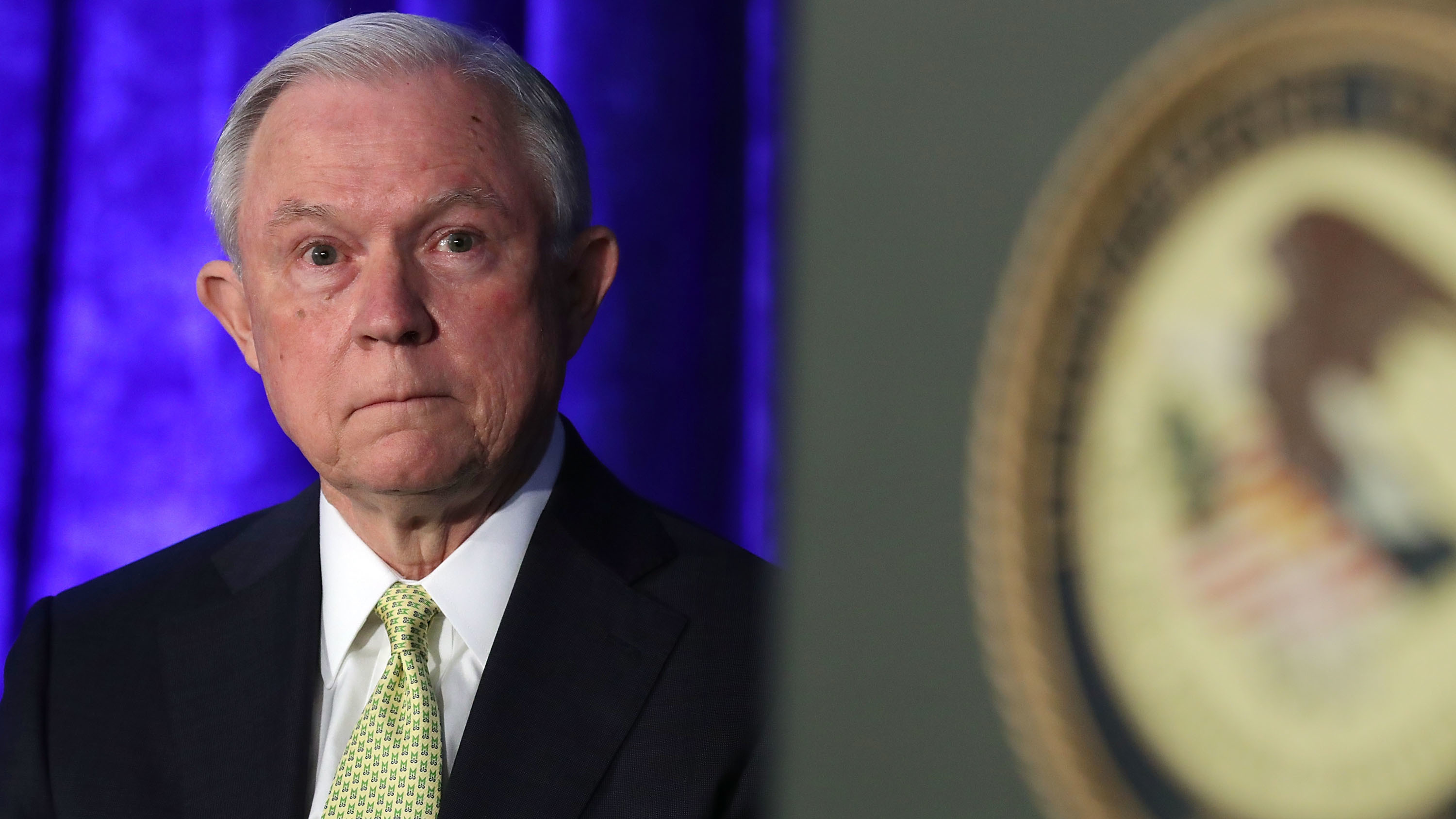 Attorney General Jeff Sessions attends the National Summit on Crime Reduction and Public Safety on Thursday in Bethesda, Md. (Getty Images)