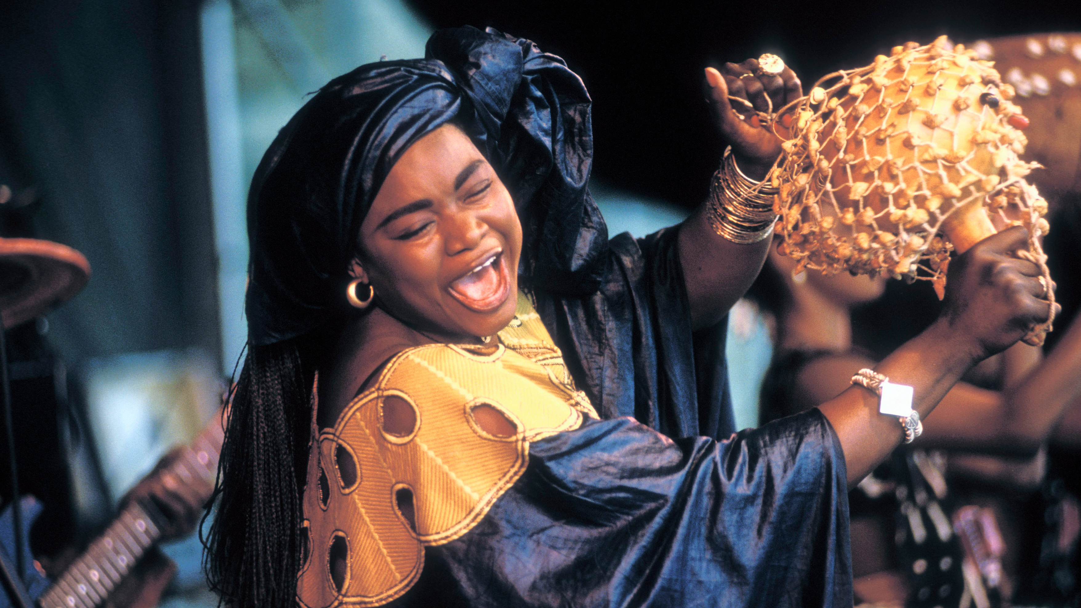 Oumou Sangare performs at the Africa Music festival in Delft, Netherlands, in August 1993. (Redferns/Getty Images)