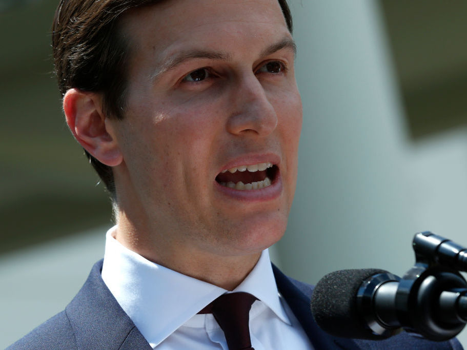 Jared Kushner, a senior adviser to President Trump, makes a statement at the White House Monday after being interviewed by the Senate Intelligence Committee in Washington, D.C. (AFP/Getty Images)