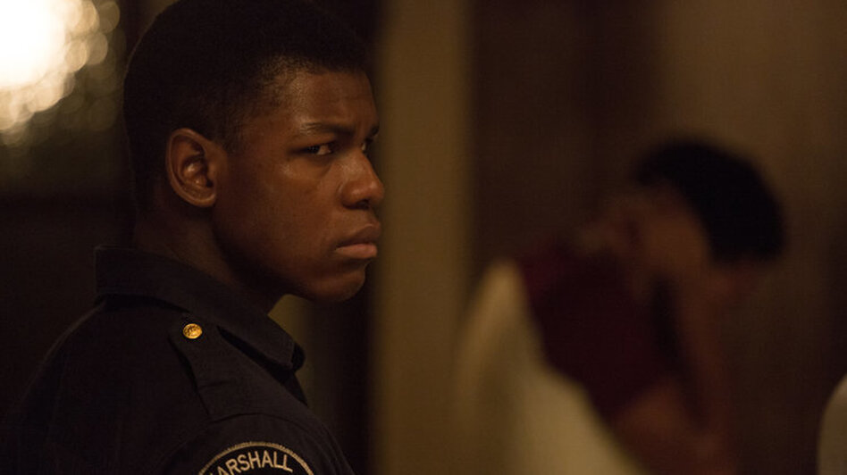 John Boyega plays security guard Melvin Dismukes in <em>Detroit.</em> (Francois Duhamel/Annapurna)