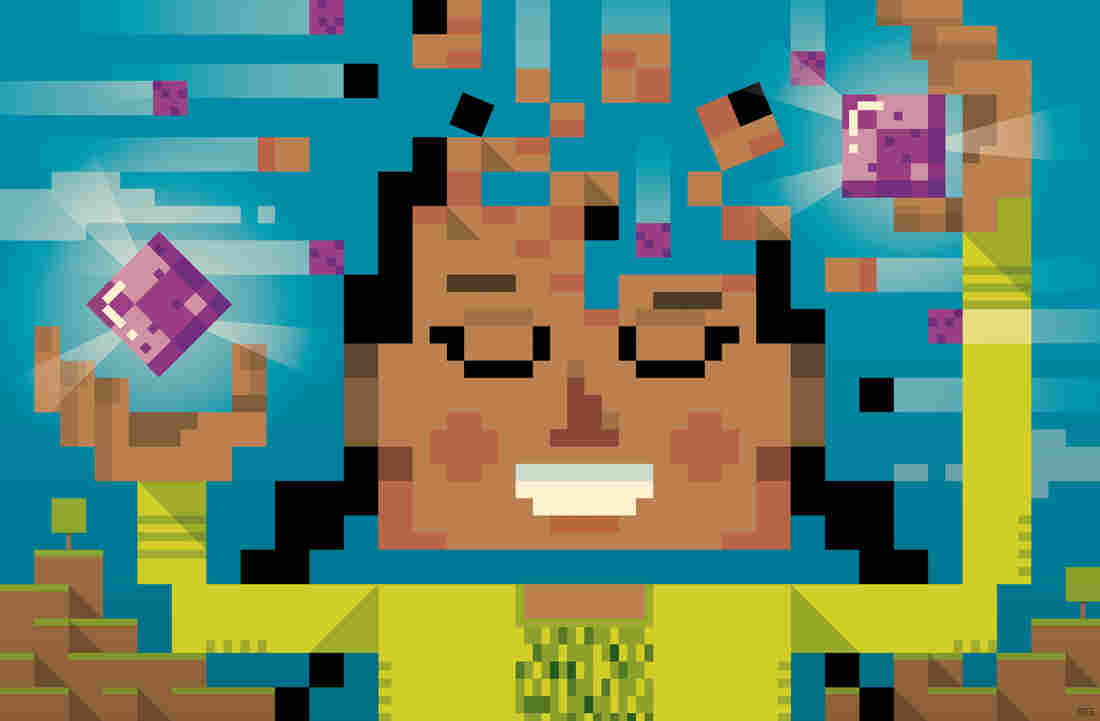 Minecraft building a brain