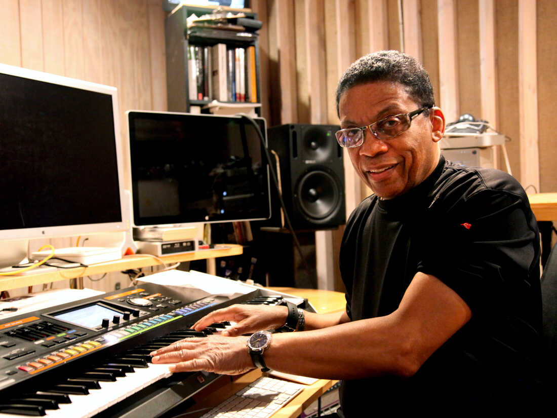 Herbie Hancock in his studio.