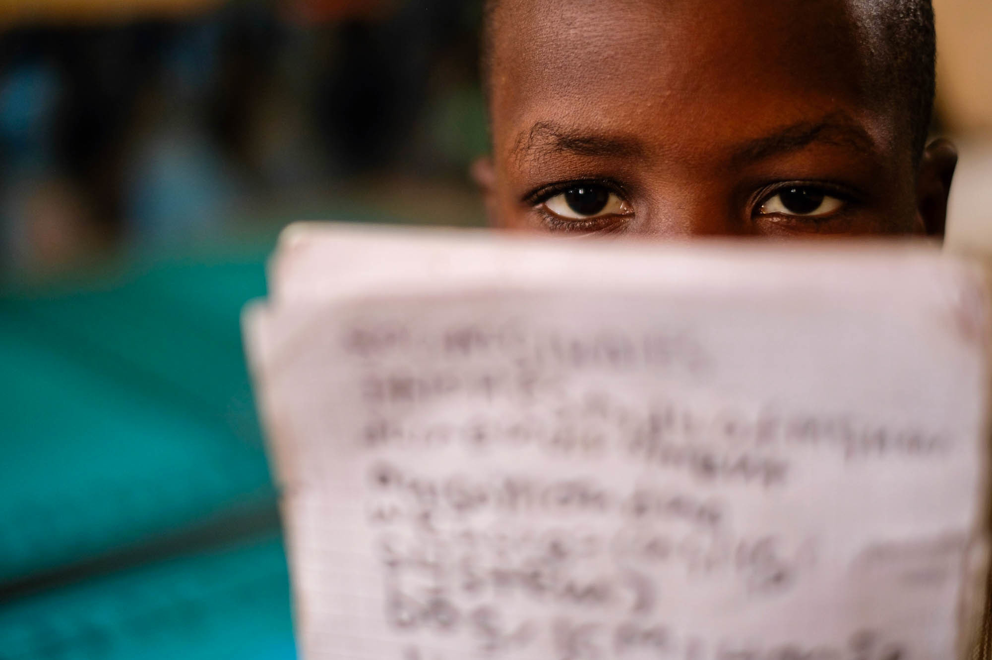 This young boy was kidnapped by Boko Haram. He managed to escape, spent months in a government barracks and now lives in a rehabilitation center. He is probably around 6 years old but doesn't know for sure. (Jide Adeniyi-Jones for NPR)