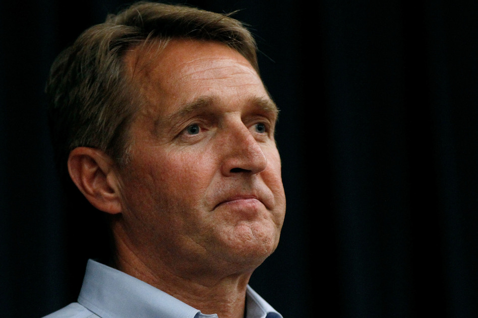 Sen. Jeff Flake, R-Ariz., wrote a new book, in secret, criticizing President Trump and Republicans who have not stood up to him in defense of conservative values. (Ralph Freso/Getty Images)