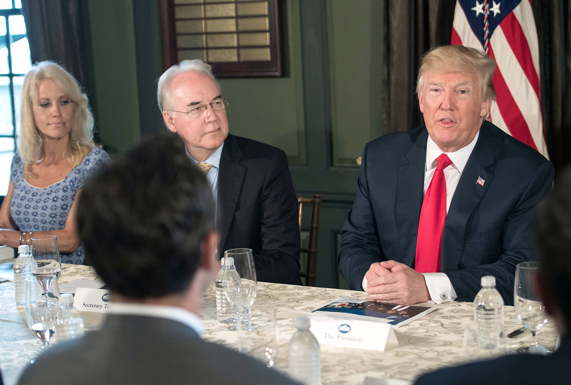 After a briefing Tuesday on the opioid crisis, President Trump remarked on its severity but did not offer many specifics on tackling the problem. Two days later, he said his administration would declare a national emergency. (Nicholas Kamm/AFP/Getty Images)