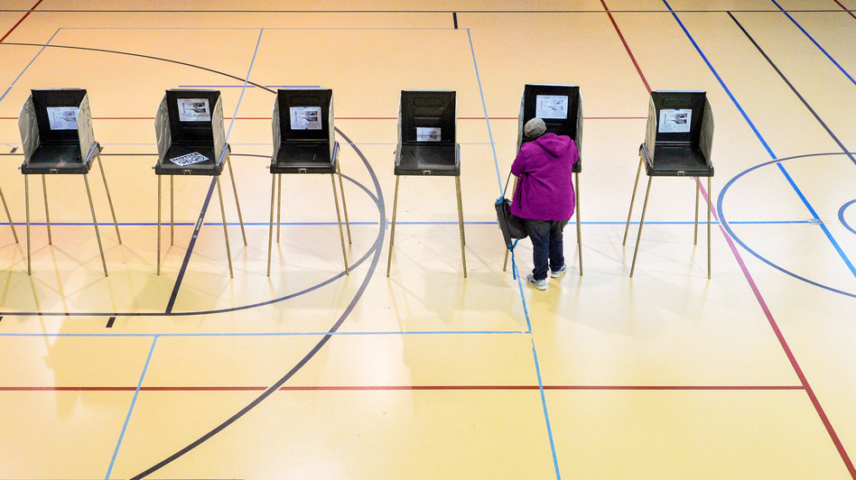 A woman votes on Nov. 8 in Durham, N.C. The state was a key battleground in a presidential race where Russian interference was already a huge concern. (Sara D. Davis/Getty Images)