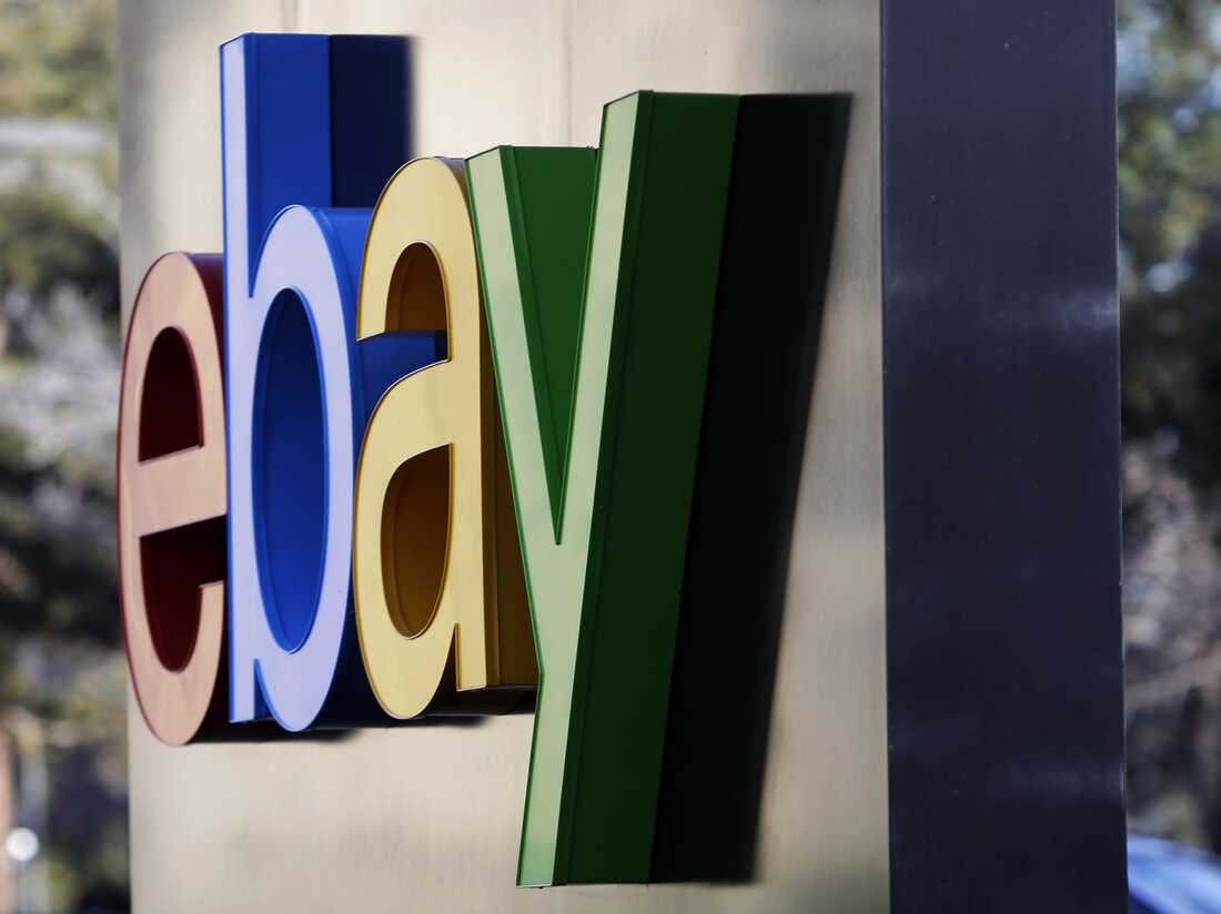 This 2015 file photo shows signage at the entrance to eBay's headquarters in San Jose, Calif.
