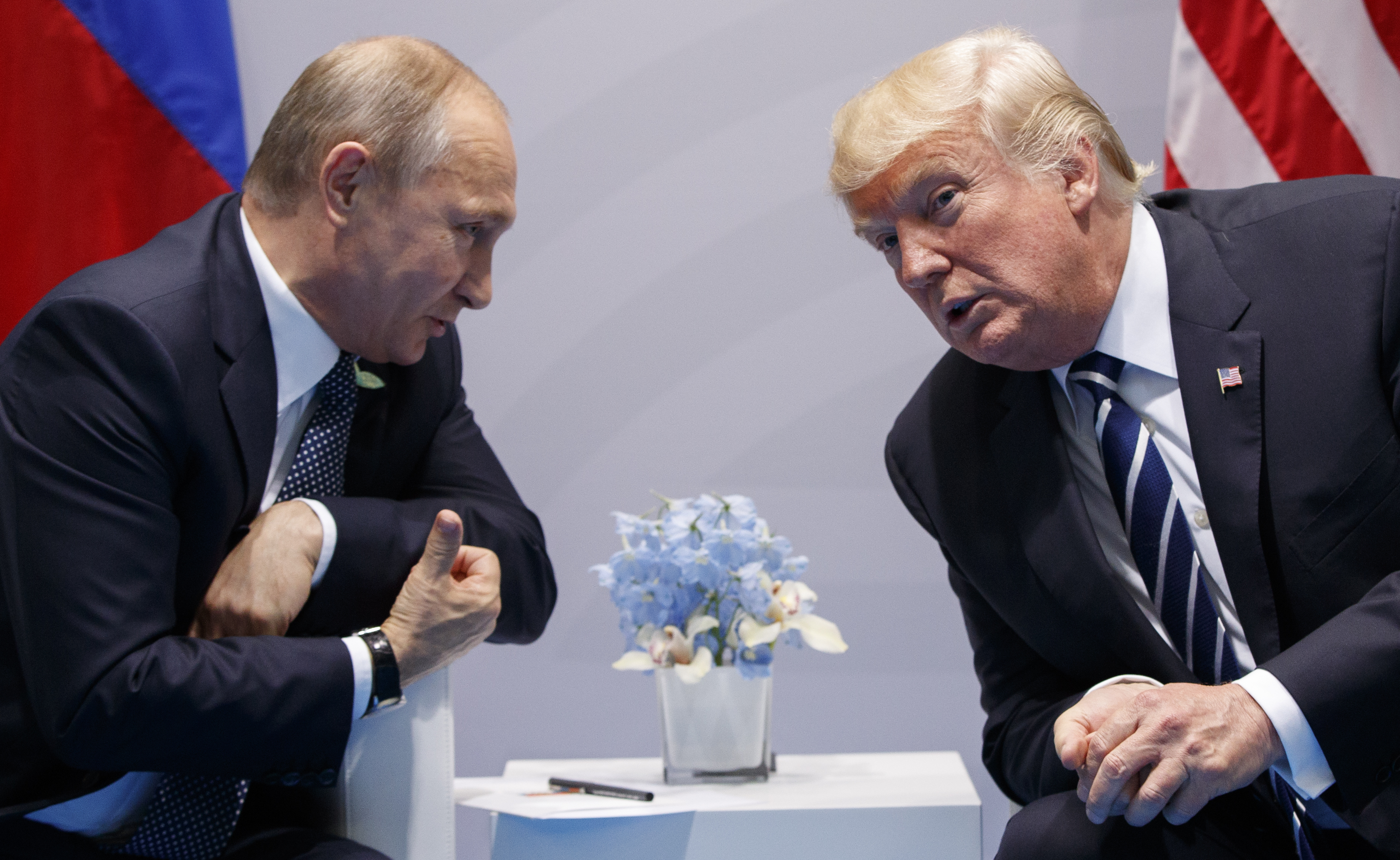 President Trump meets with Russian President Vladimir Putin at the Group of 20 summit in Hamburg, Germany, on July 7.