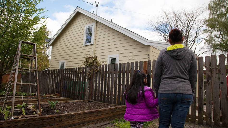 Michelle Labra and her daughter, Daphne, live in an accessory dwelling unit (ADU) in their landlord's backyard. Portland has among the most permissive rules for ADUs in the country. Last year, the city issued building permits for about one a day.