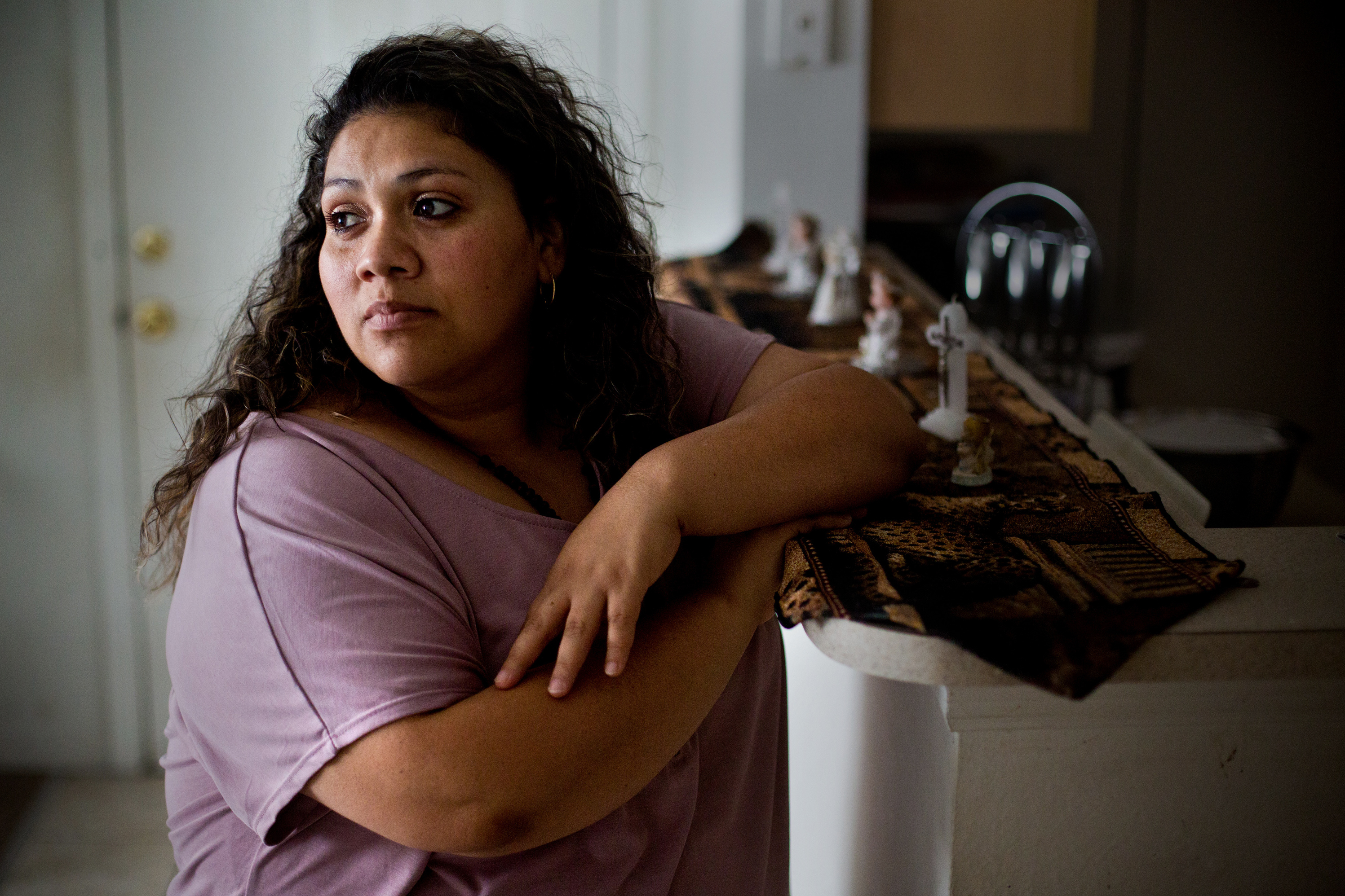 Yuliana Rocha Zamarripa's workers' comp claim for a serious knee injury at work prompted her arrest. She was shuffled from county to immigration jails for a year and blames the sexual abuse of her daughter on her inability to protect her at home. (Scott McIntyre for ProPublica)