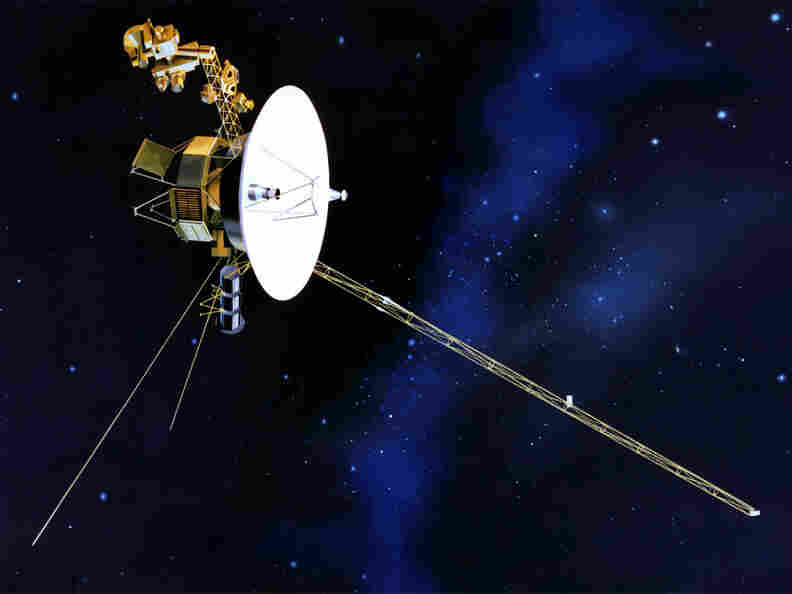 Artist's rendition of Voyager 1 in space.