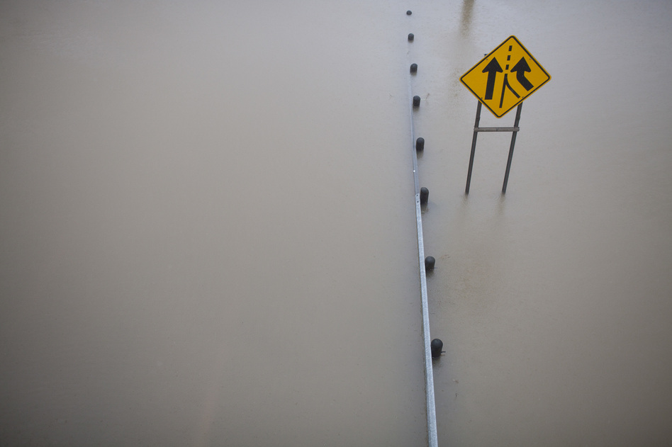 Hurricane Harvey is the largest hurricane to hit Texas in decades and high rainfall continues to cause flooding in Houston. (Katie Hayes Luke for NPR)