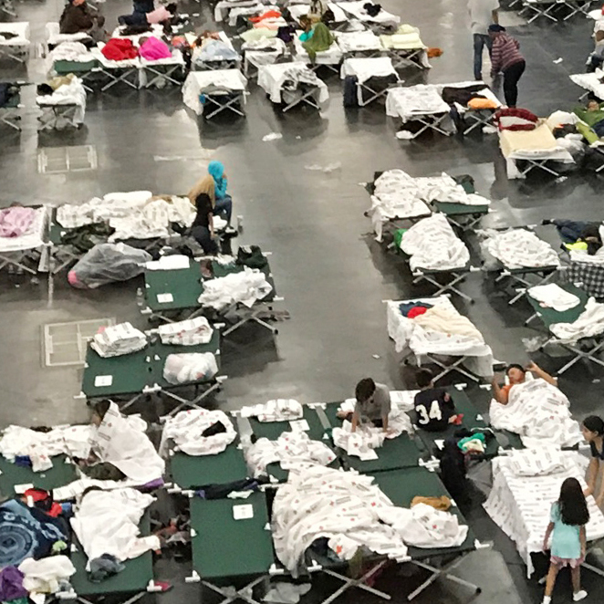Sleeping In Cars, Walking Through Water, Texans Braved Harvey To Find Shelter