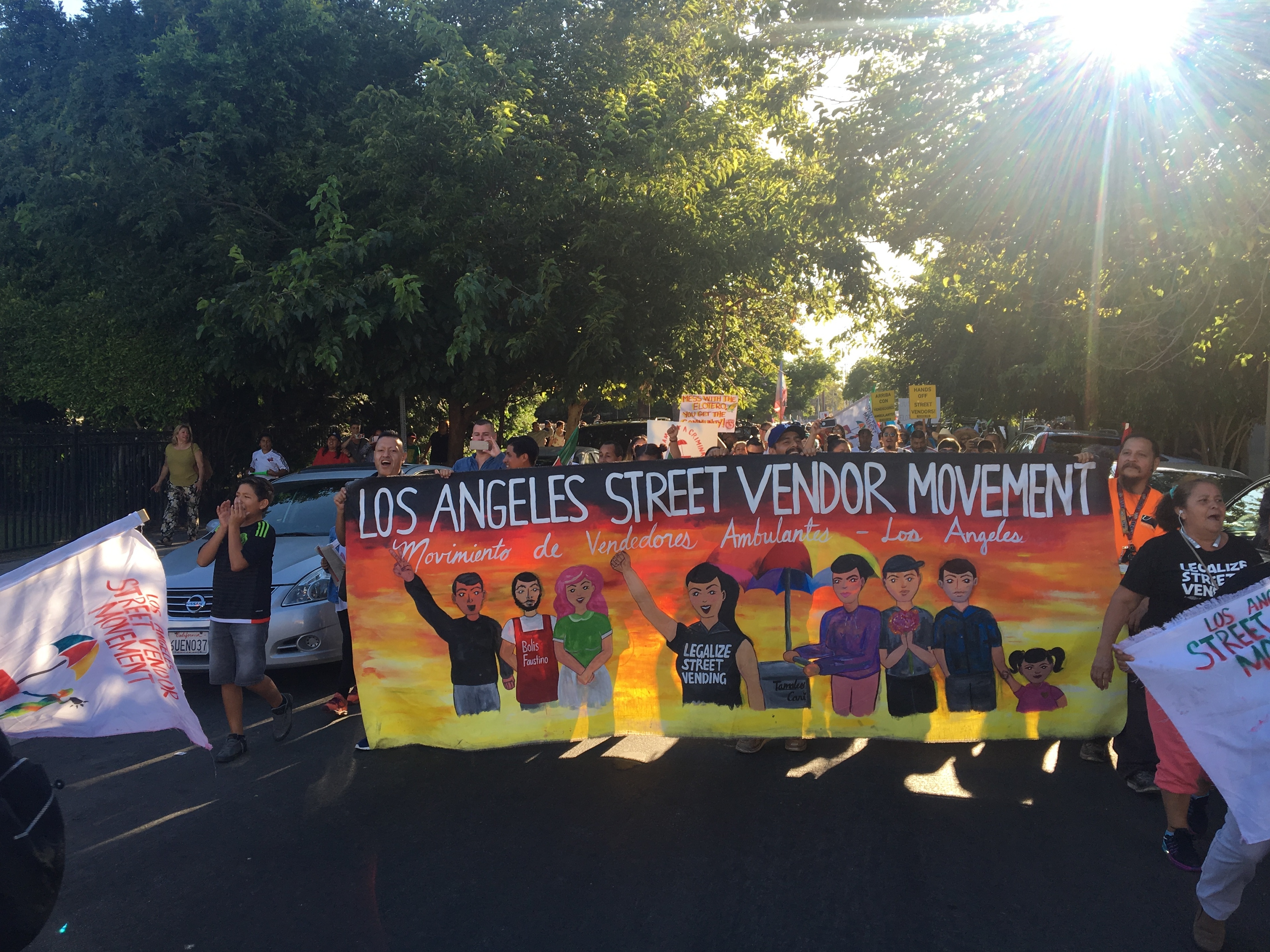 A recent scuffle between an elotero and a pedestrian in Hollywood re-energized discussion about legalizing street vending in California. (Adrian Florido)