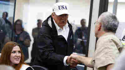 Trump Wore USA Hat To Visit Hurricane Zone, And Trump Fans Can Buy The Look