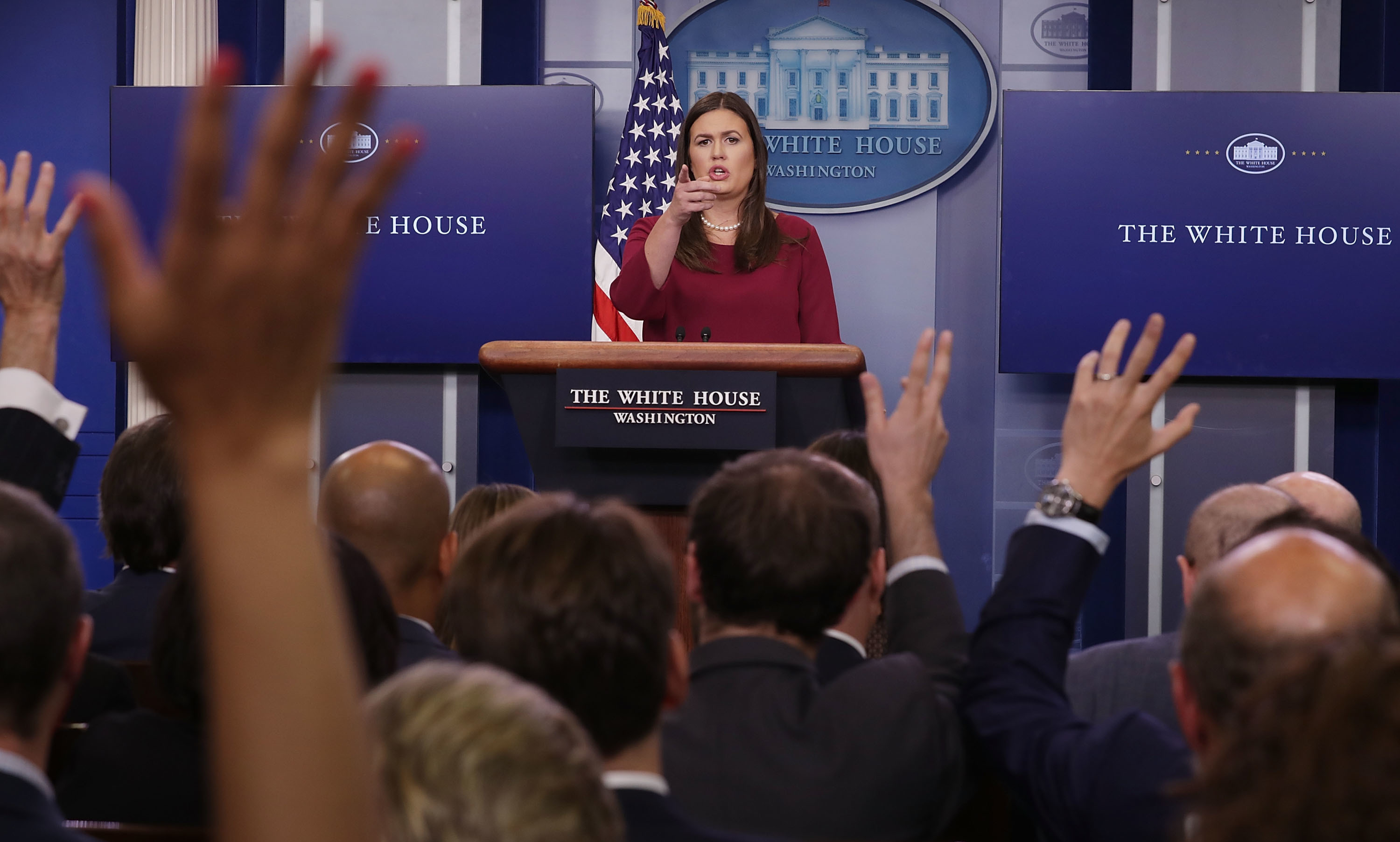 White House press secretary Sarah Huckabee Sanders told reporters that President Trump will be donating $1 million of his own money to Harvey relief in Texas and Louisiana.