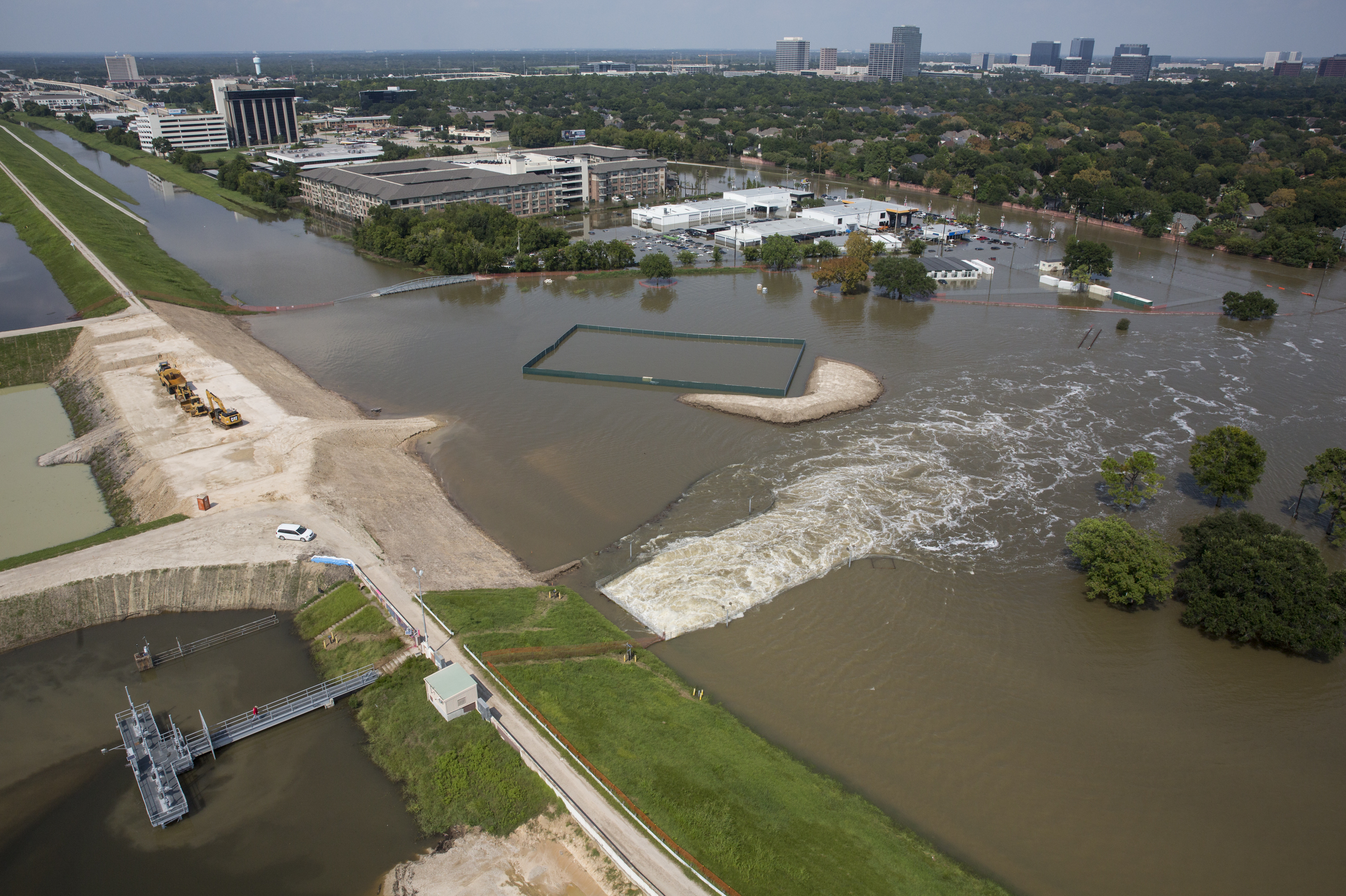 A controlled release of water from the Barker Reservoir is causing flooding on the west side of Houston.