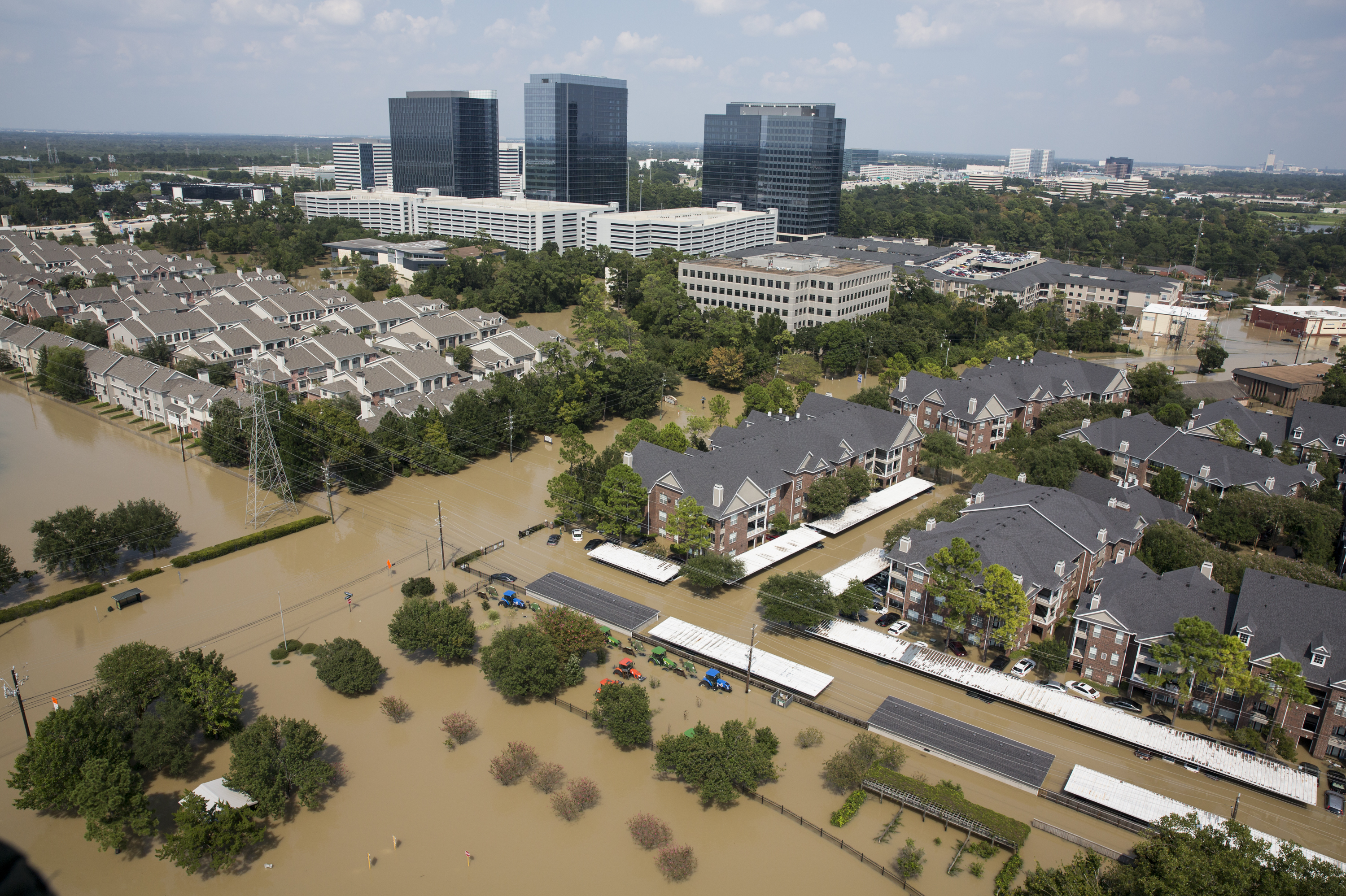 A view of flooding on the west side of Houston on Sept. 1. (Scott Dalton for NPR)