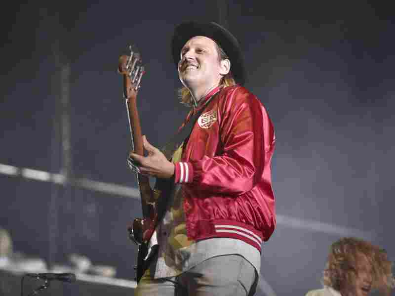 Win Butler of Arcade Fire performs at Lollapalooza on Aug. 6 in Chicago.