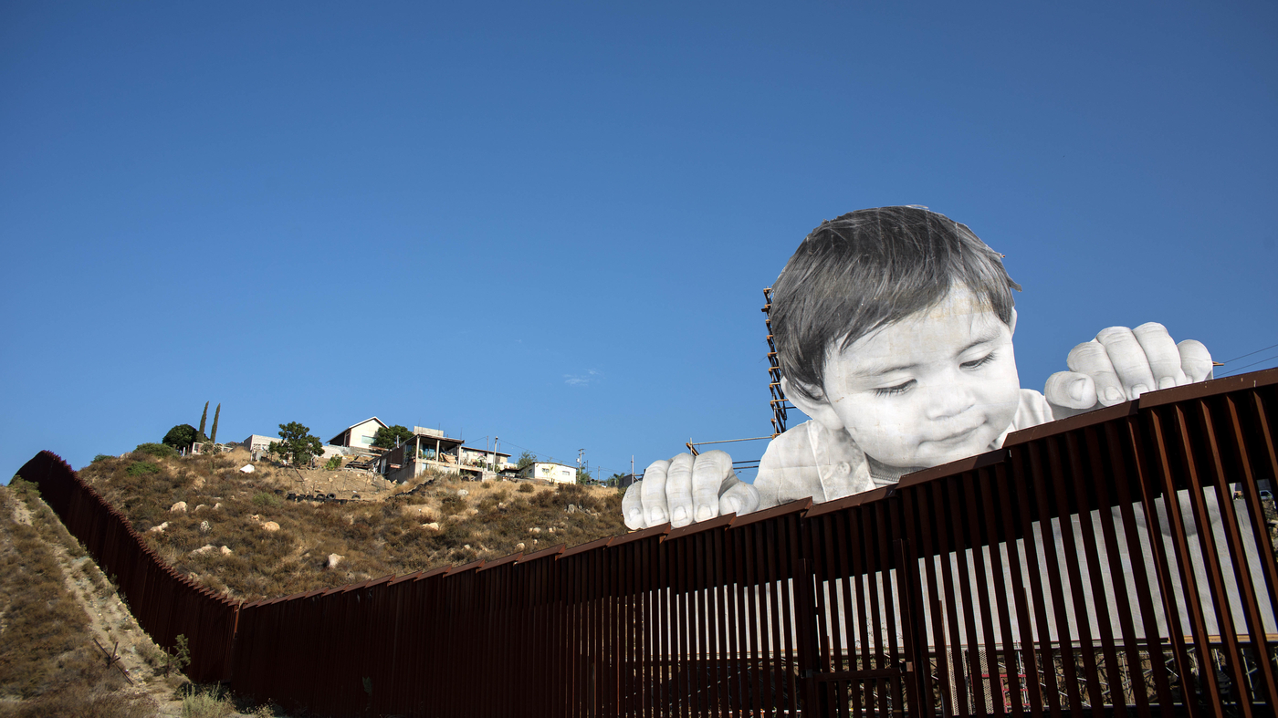As Boy Peers Curiously Over Border Wall, His Artist Asks: 'What Is He ...