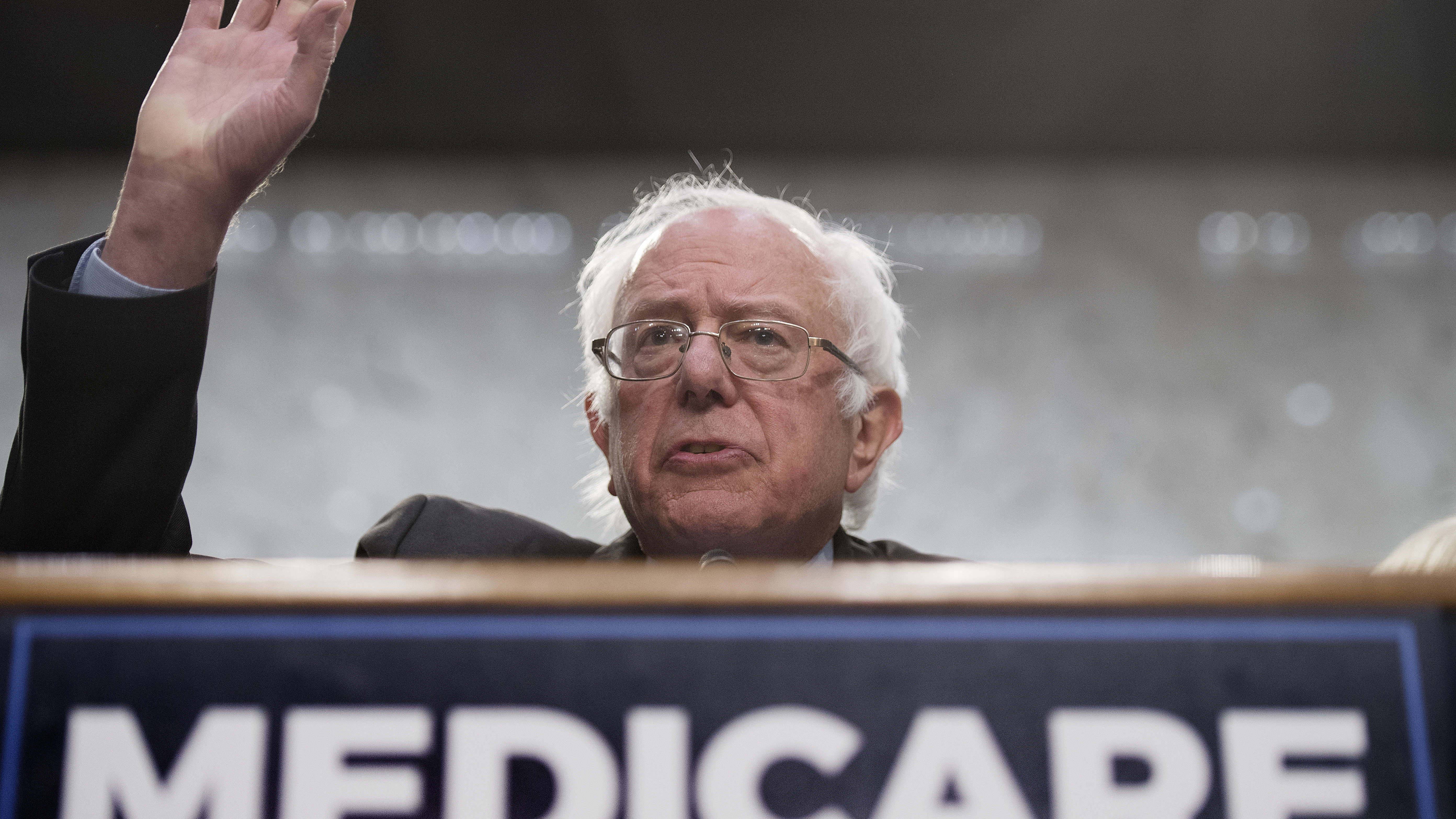 Sen. Bernie Sanders, I-Vt., discusses his &quot;Medicare for All&quot; legislation on Capitol Hill on Wednesday. (AFP/Getty Images)