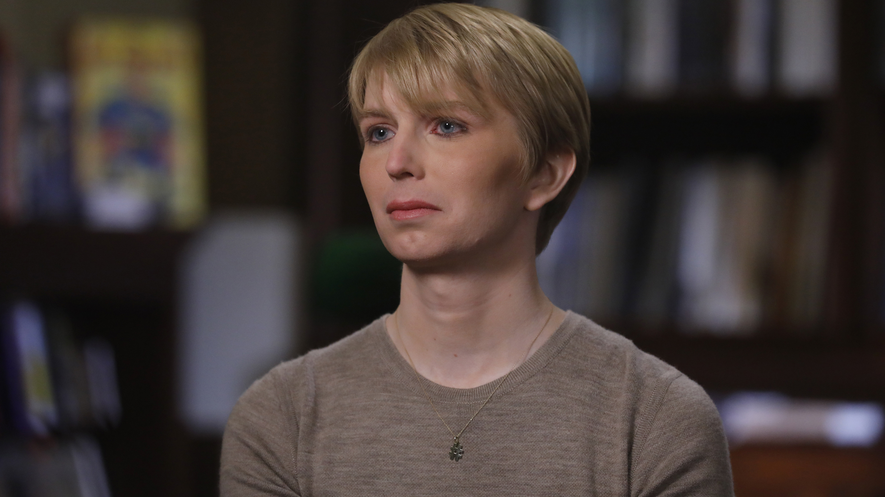 Chelsea Manning was interviewed on the ABC News program <em>Nightline</em> shortly after her release from prison. Manning, a 29-year-old transgender woman, formerly known as Bradley Manning, was convicted of leaking classified information. (ABC via Getty Images)