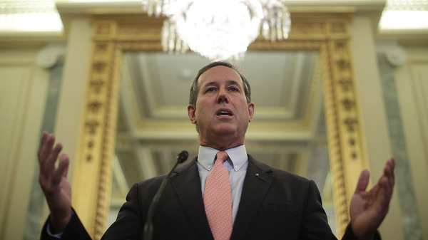 Former Sen. Rick Santorum, R-Penn., speaks on Capitol Hill Sept. 13, at the unveiling of the latest Republican bill aimed at dismantling the Affordable Care Act.