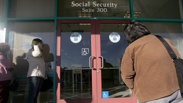 Some people seeking Medicare penalty waivers have experienced delays at Social Security Administration offices like this one in San Francisco, Calif.