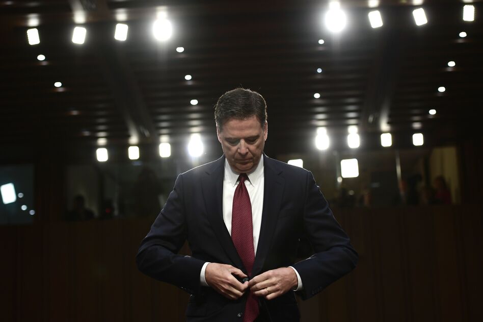 Former FBI Director James Comey testifies during a Senate Intelligence Committee on hearing on Capitol Hill in Washington, D.C., on June 8, 2017. (Brendan Smialowski/AFP/Getty Images)