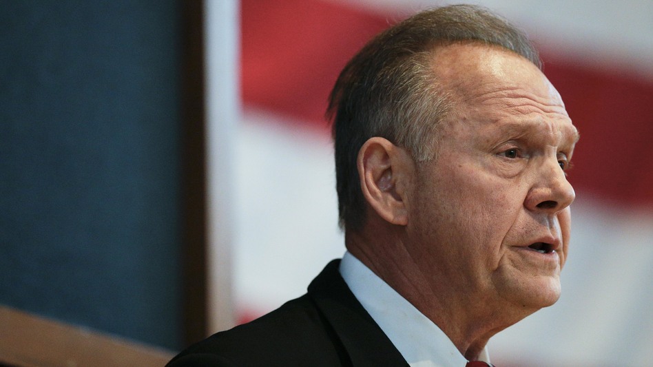 Former Alabama Chief Justice and U.S. Senate candidate Roy Moore debates with Sen. Luther Strange in Montgomery, Ala., on Thursday. (Brynn Anderson/AP)
