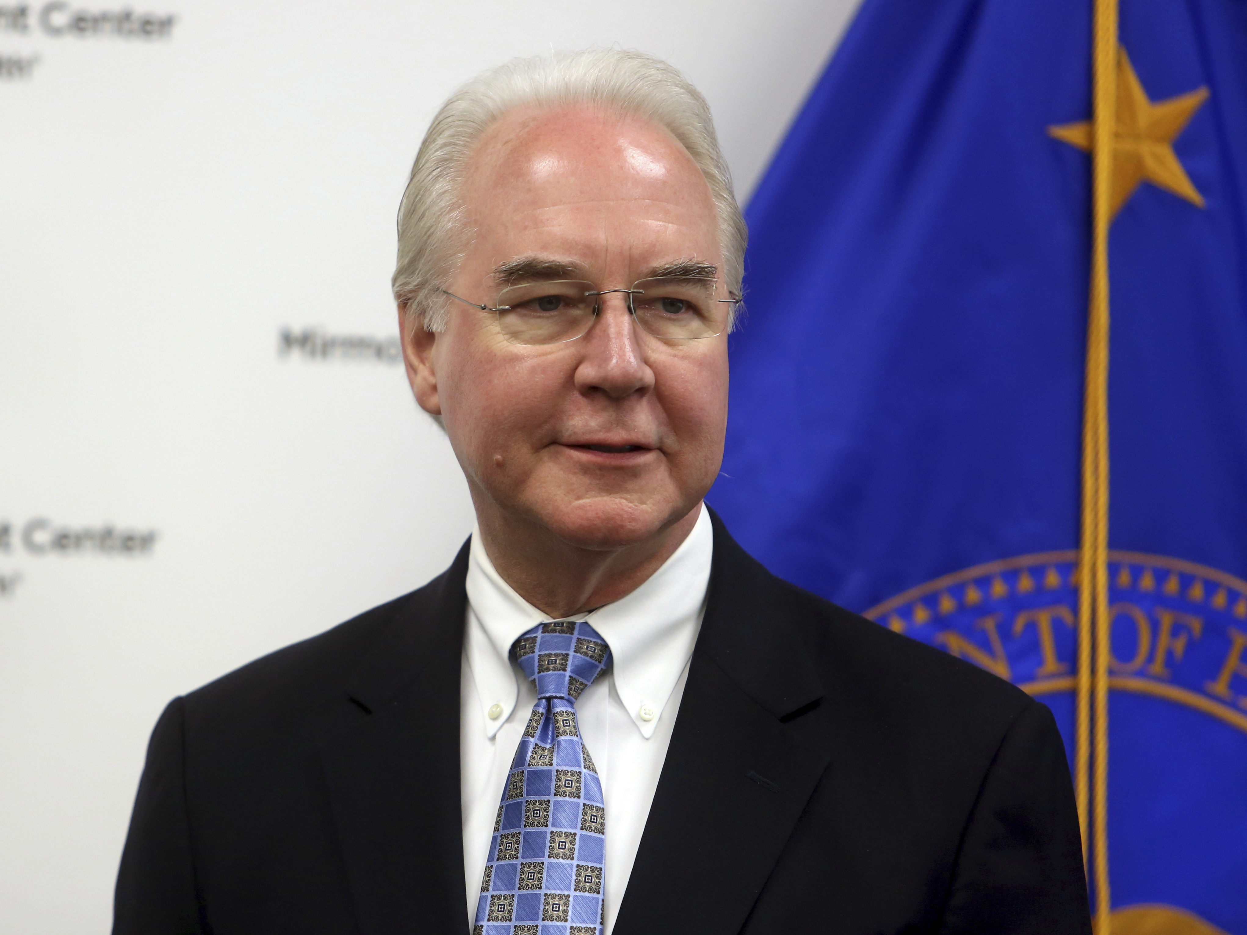 Health and Human Services Secretary Tom Price speaks at the Mirmont Treatment Center in Media, Pa., on Friday.