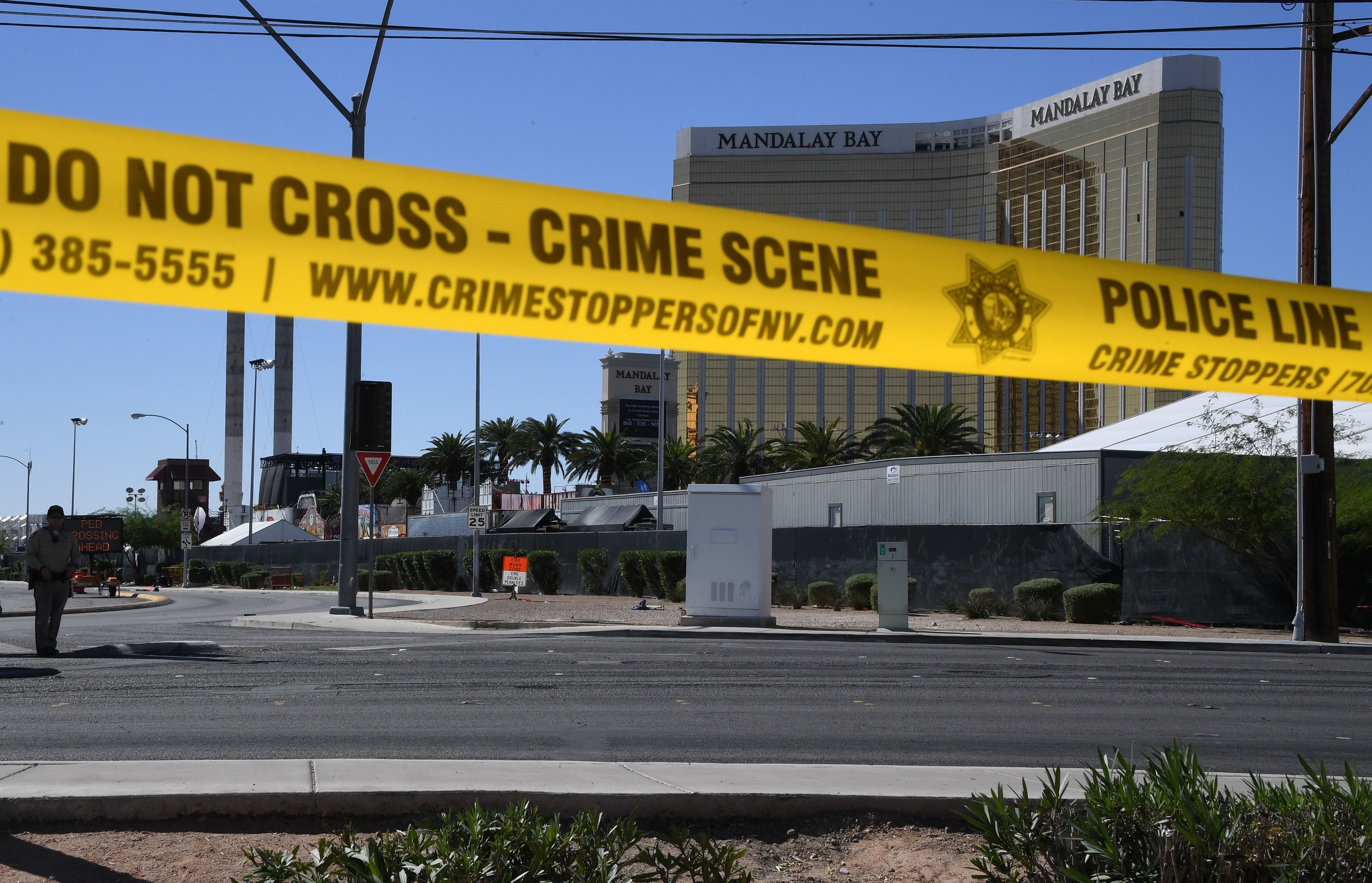 After a gunman fired from windows in the Mandalay Bay Resort and Casino at the Route 91 Harvest music festival in Las Vegas, guitarist Caleb Keeter, who was on stage Sunday, is calling for gun control — &quot;RIGHT. NOW.&quot; (AFP/Getty Images)