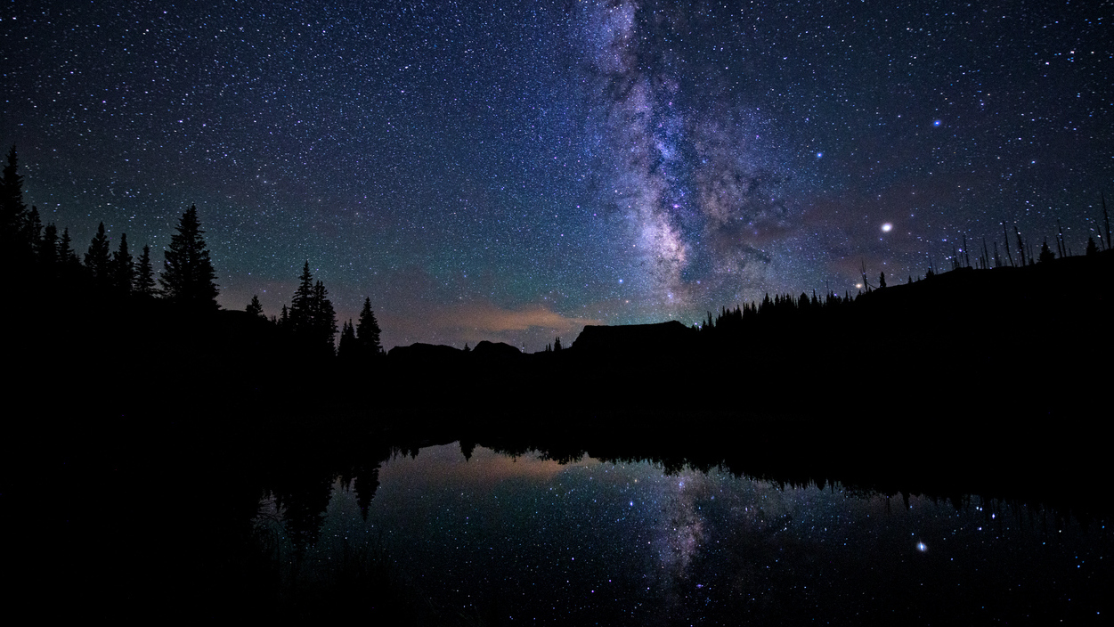 The night sky as seen from Flat Tops Wilderness, Colorado.