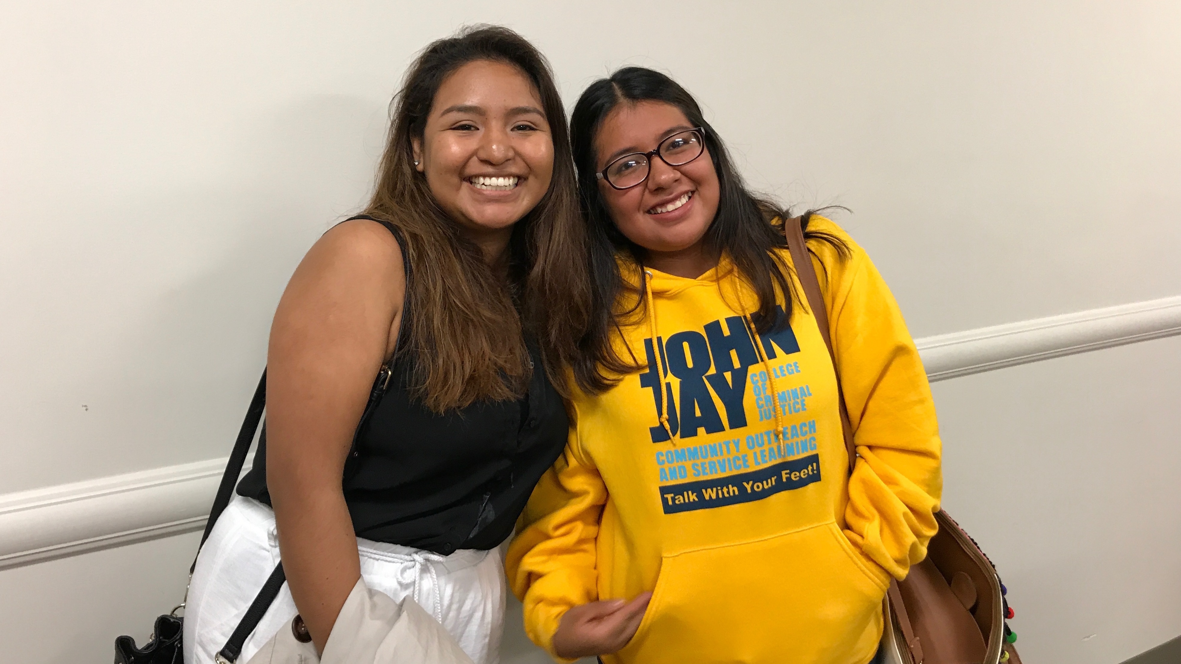 Jenifer Guzman, left, and Paola Ponce are both DACA recipients. Guzman is a junior at Hunter College, Ponce is a junior at John Jay College of Criminal Justice.