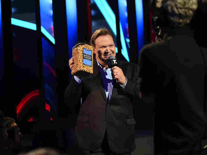 Comedian Andy Richter appears on stage during the Turner Upfront 2016 show at Madison Square Garden.