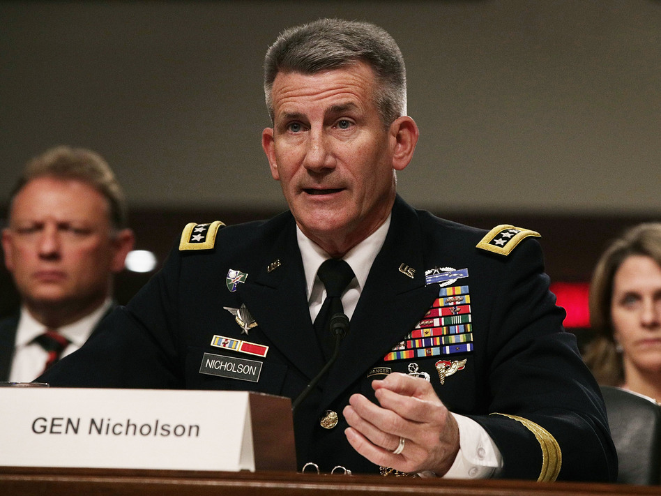 U.S. Army Gen. John Nicholson told the Senate Armed Services Committee in February that the war in Afghanistan was at a "stalemate." (Alex Wong/Getty Images)