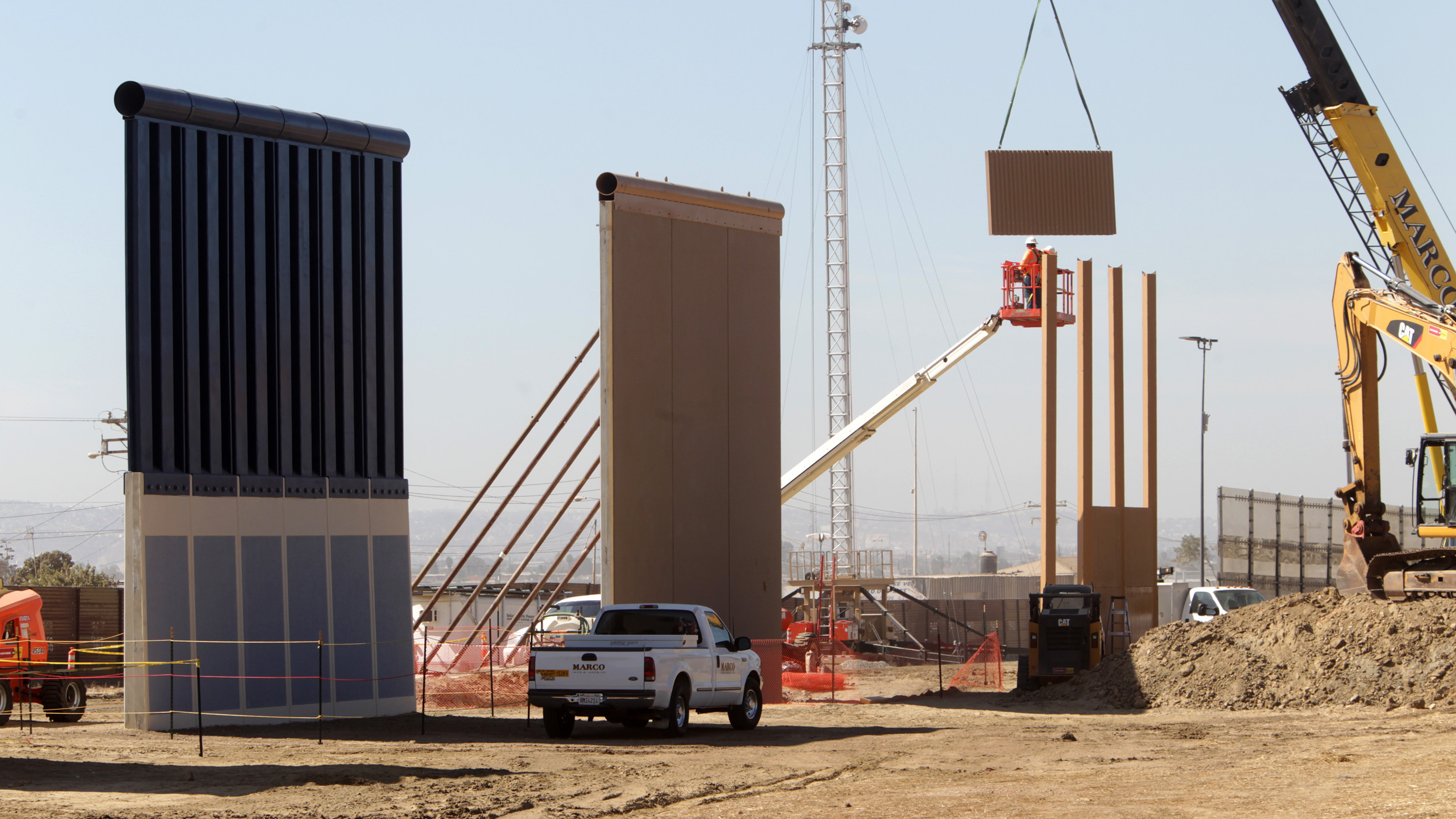 30Foot Border Wall Prototypes Erected In San Diego Borderlands NPR