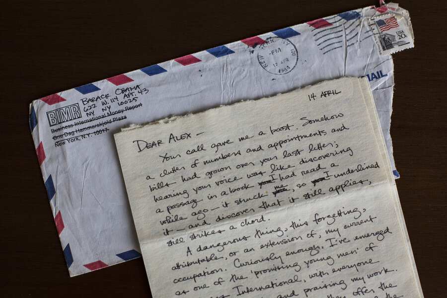 barack obamas letters written to a girlfriend in the 1980s part of written letter