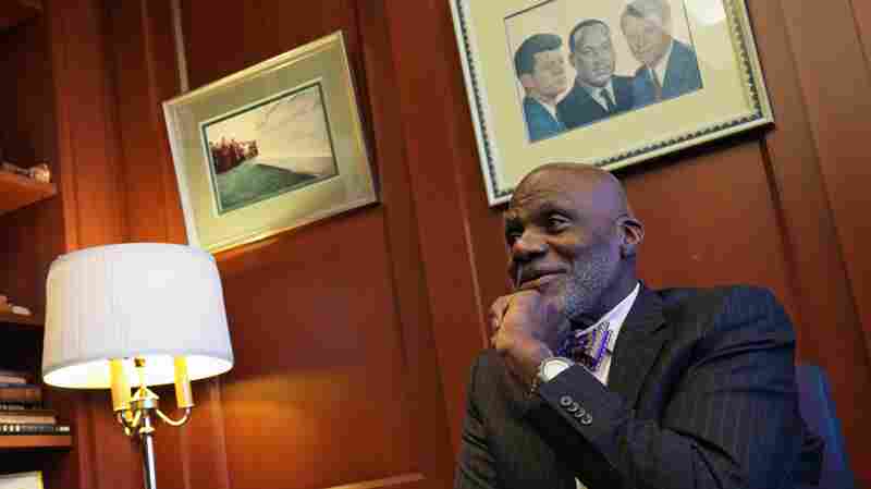 Minnesota Supreme Court Justice Alan Page talks during an interview in his chambers in St. Paul, Minn. in 2015.