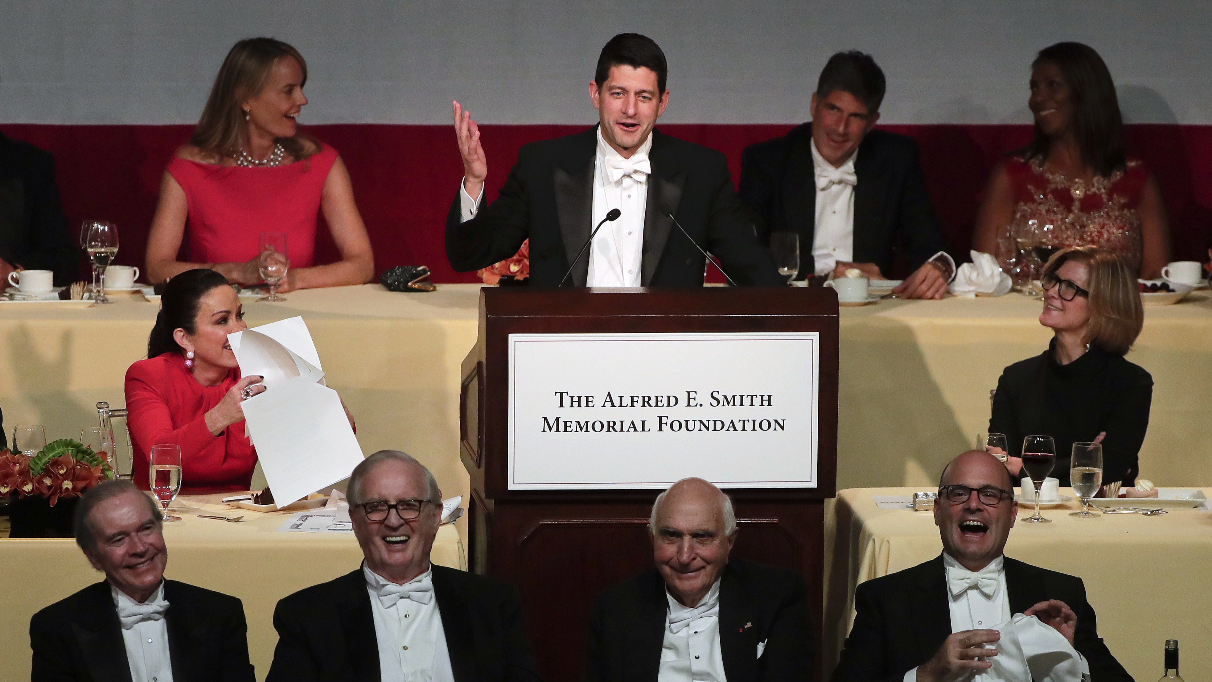 Watch: Paul Ryan roasts Trump at charity dinner