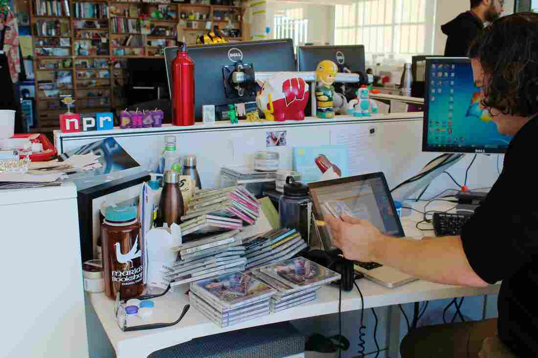 his desk
