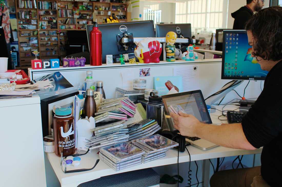 his desk