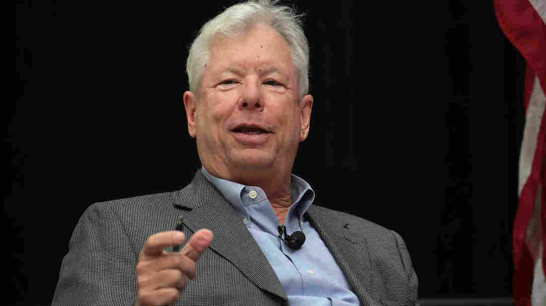 University of Chicago Professor Richard Thaler speaks to guests during a reception at after learning he had been awarded the 2017 Sveriges Riksbank Prize in Economic Sciences in Memory of Alfred Nobel. Thaler was awarded the prize for his research in the field of behavioral economics. (Photo by Scott Olson/Getty Images)