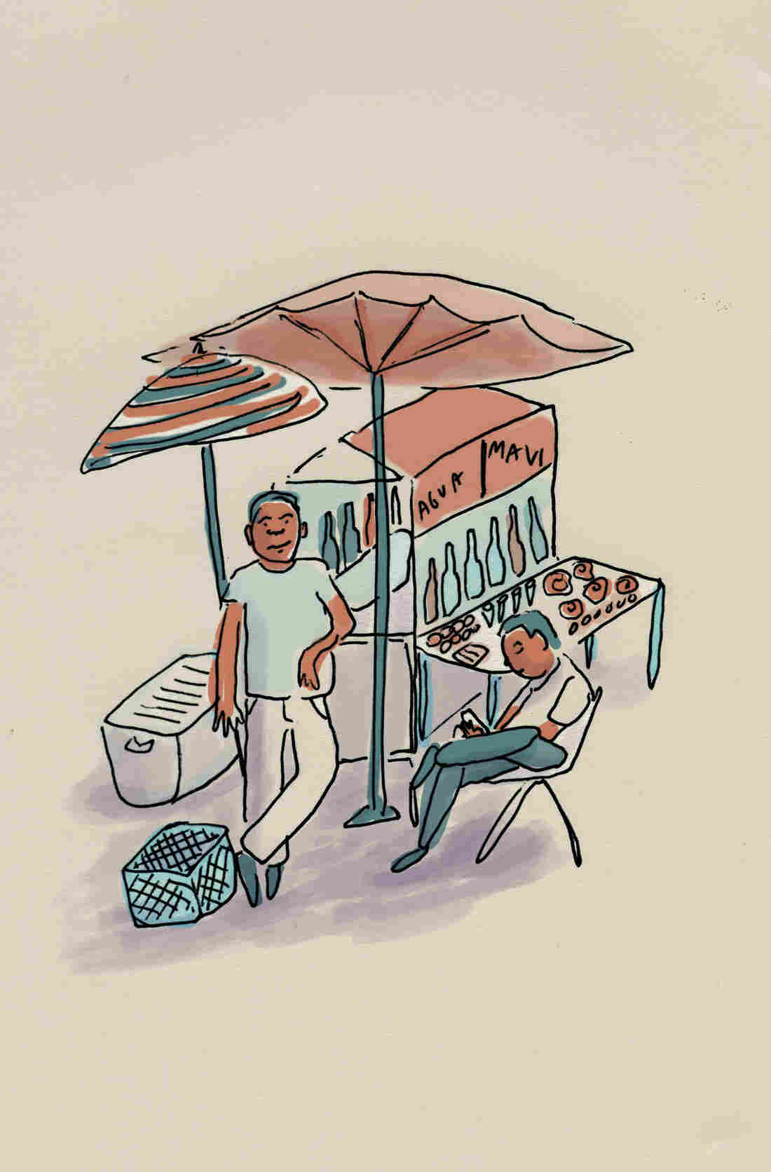 Felipe Suarez, 54, sells piragua (snow cones) and traditional Puerto Rican candies.